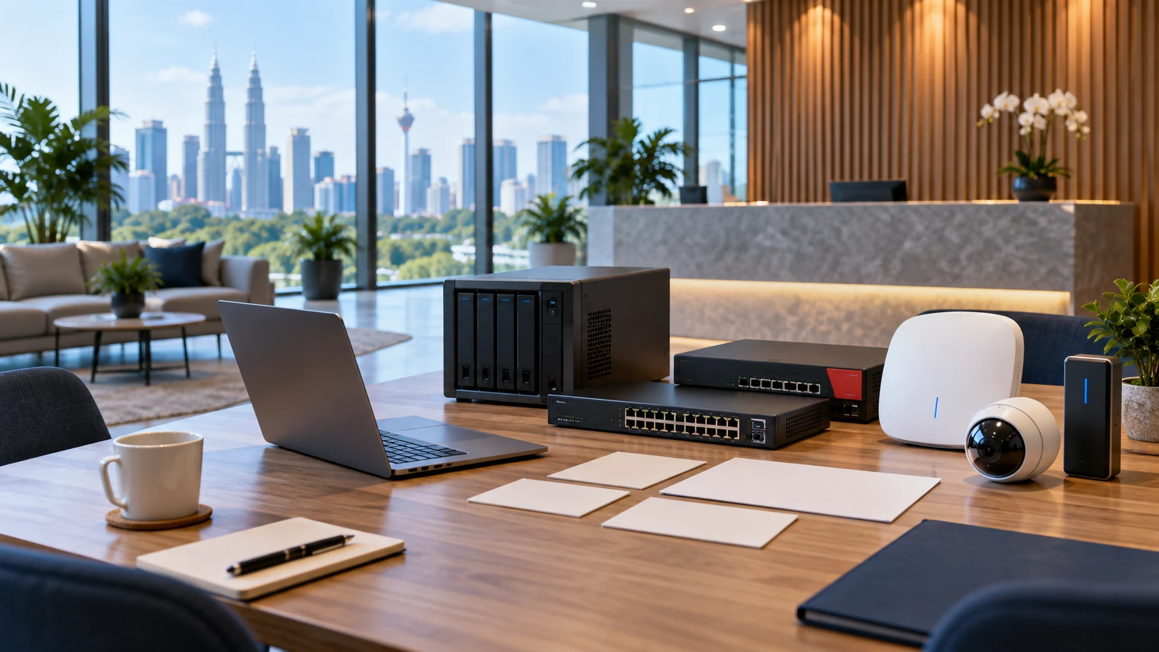 Business technology equipment prepared for solution planning