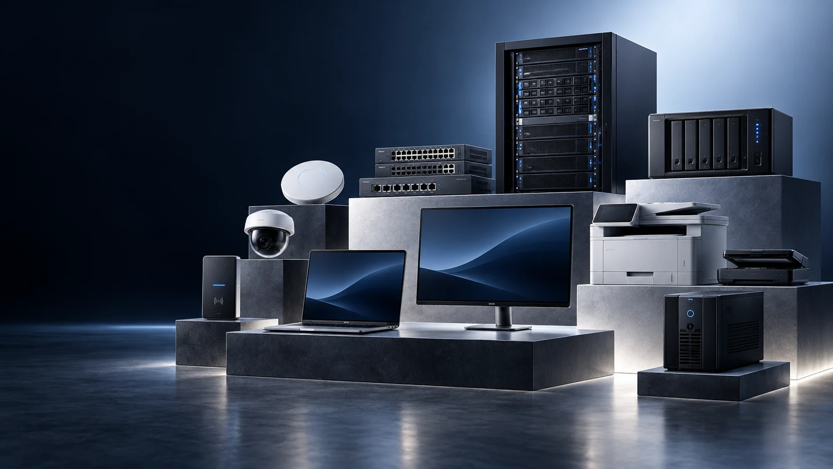Business technology devices prepared for deployment