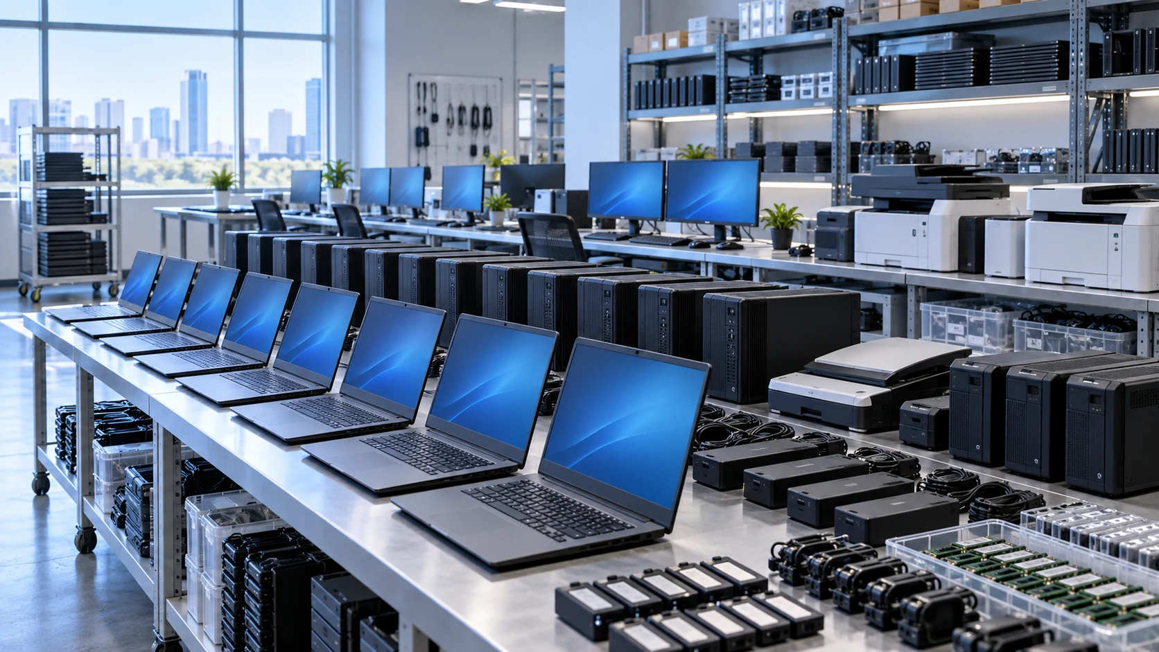 Business computers, displays and office equipment